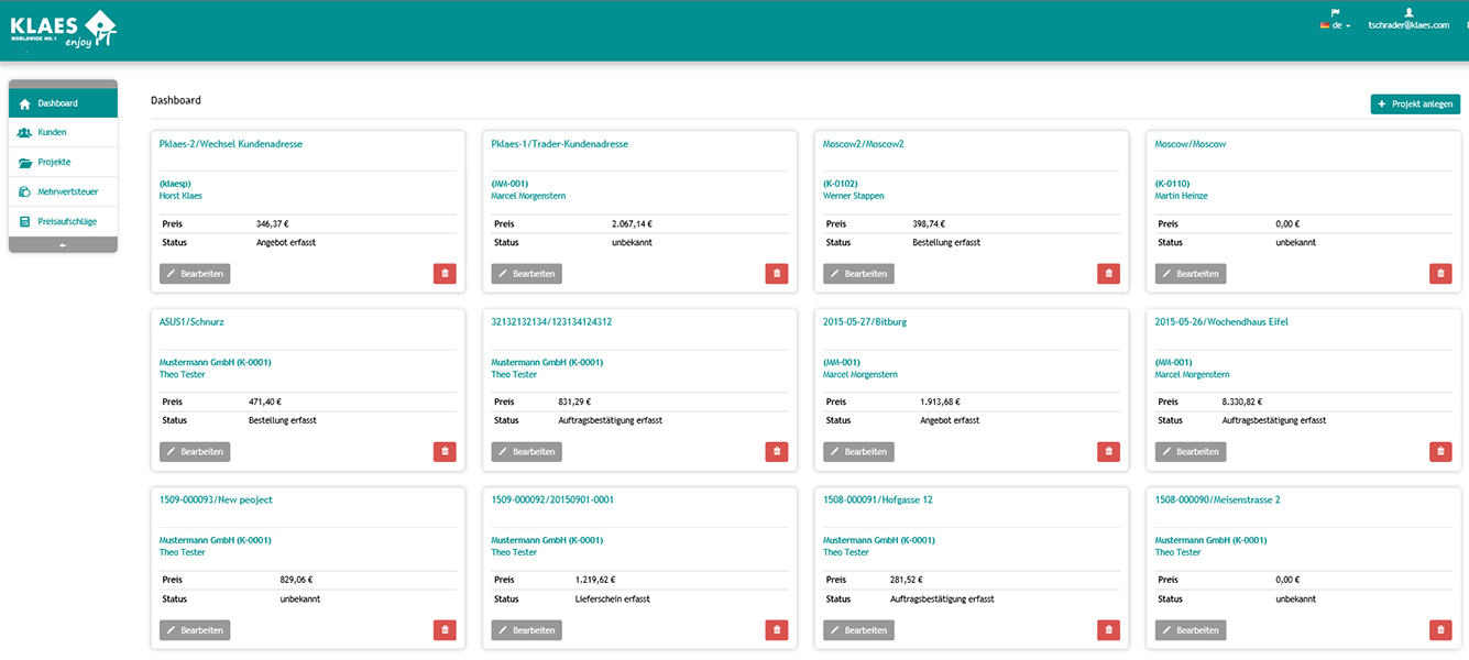 2016 webshop dealer portal dashboard